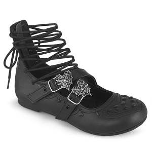 Negros DAISY-11 gticos mujer zapatos de bailarina planos tacn