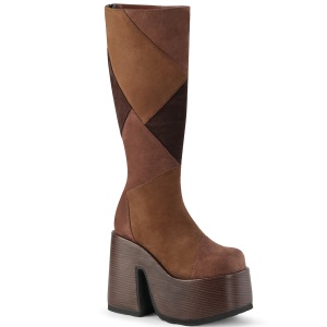 Polipiel hippie 13 cm CAMEL-280 botas plataforma tacn chunky marron