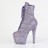 ADORE-GWR 18 cm botines de tacn altos pleaser brillo purpura