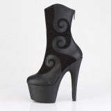 ADORE negro 18 cm plataforma botines tacn alto mujer