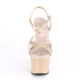 Beige 18 cm ADORE-713 pleaser sandalias de tacn aguja mujer