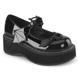 Charol 5 cm EMILY-23 emo maryjane zapatos con hebilla ancha