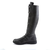 GOTHAM-110 negro botas de capitn halloween botas de hombre con hebilla