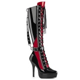 INDULGE-2028 - 13,5 cm mujer botas con stiletto altos tacones