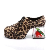 Leopardo PIMP-02 zapatos proxeneta y chulo hombre con tacn de acuario peces