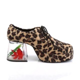 Leopardo PIMP-02 zapatos proxeneta y chulo hombre con tacn de acuario peces