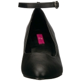 Negro Polipiel 8 cm DIVINE-431W Zapatos de Saln para Hombres