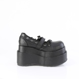 Negros 11,5 cm BEAR-23 emo maryjane plataforma zapatos con hebilla ancha