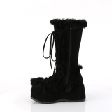 Piel sinttica 7 cm CUBBY-311 lolita botas mujer con plataforma en negro