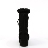 Piel sinttica 7 cm CUBBY-311 lolita botas mujer con plataforma en negro