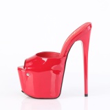 Rojo 18 cm JUBILANT-01 plataforma mules de tacones altos mujer