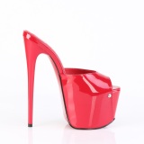 Rojo 18 cm JUBILANT-01 plataforma mules de tacones altos mujer