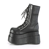 Vegano 11,5 cm BEAR-265 emo mujeres botines plataforma escalonada con cordones