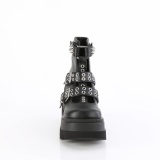 Vegano 11,5 cm SHAKER-62 botines cua alta plataforma negro