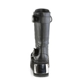 Vegano 8,5 cm TRASH250 hombre plataforma botas con hebilla negro