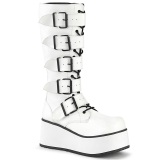 Vegano 8,5 cm TRASH518 cyberpunk plataforma botas hasta la rodilla hombre blanco