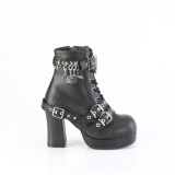 Vegano 9,5 cm GOTHIKA-66 emo mujeres botines plataforma chunky con hebilla