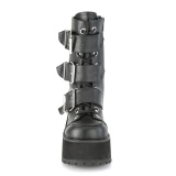 Vegano 9,5 cm RANGER-308 gotico mujeres botines plataforma chunky con hebilla