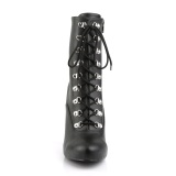 Vegano negro 13 cm EVE-106 botines de tobillo para travestis