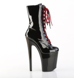 XTREME - 20 cm plataforma botines tacones altos charol negro